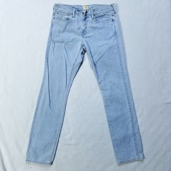 J.Crew Jeans Mens 32X32 Blue Straight Light Wash American Denim Style 484